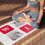 Tapete De Yoga Foto De Colagem Moderna E Presente Vermelho Para U<br><div class="desc">Foto De Colagem Moderna E Presente Vermelho Para Uma Esposa Adorável</div>
