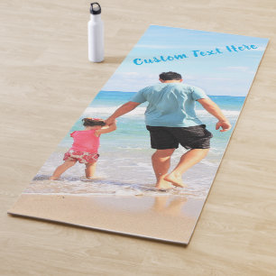 Tapete De Yoga Foto e texto personalizados - seu próprio Design