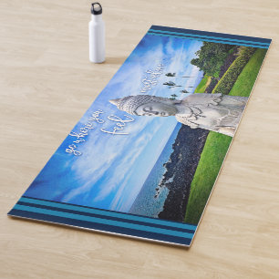 Tapete De Yoga Foto Inspiracional Hawaii Buddha Citando Tropical