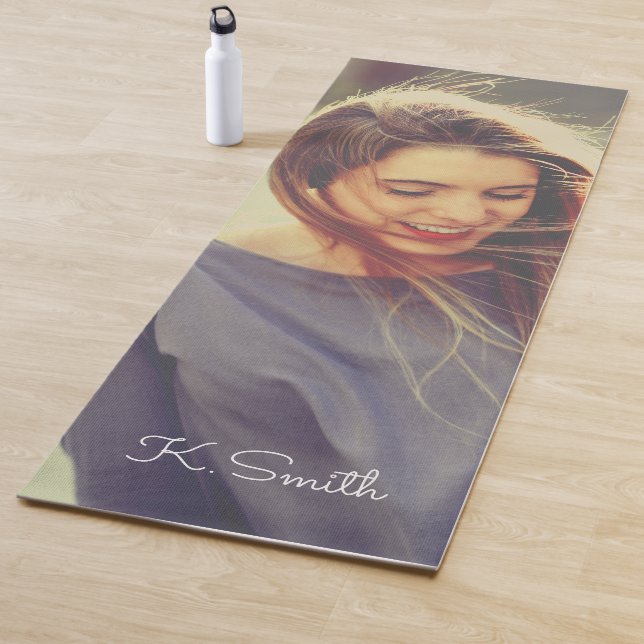 Tapete De Yoga Foto personalizada do Monograma usando o filtro La (In Situ)