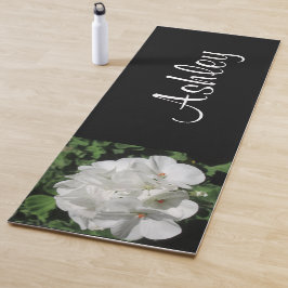 Tapete De Yoga Fotografia Floral Branca