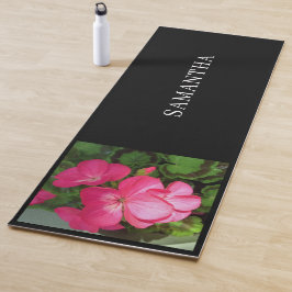 Tapete De Yoga Fotografia Floral Rosa