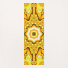 Tapete De Yoga Fractal Dourado da estrela
