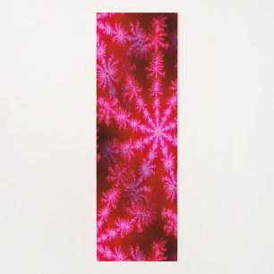Tapete De Yoga Fractal Psicedélico de Starburst Magenta Rosa Que