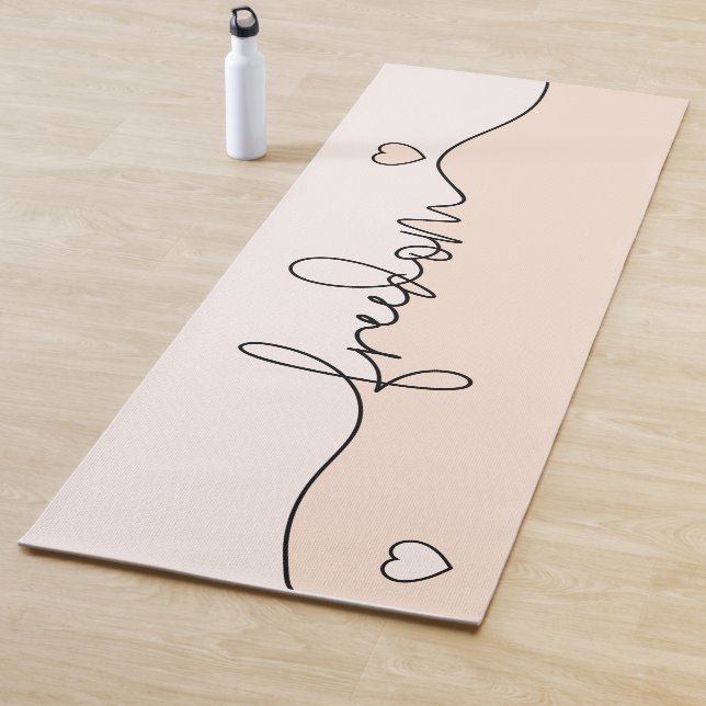 Tapete De Yoga Freedom Minimalist Typography Design (In Situ)