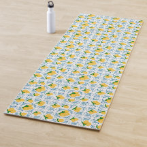 French Country Lemon Blue Tile Pattern