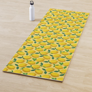 Tapete De Yoga Frutas de limões amarelos fofos legais 