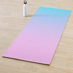 Tapete De Yoga Fundo de gradiente azul e rosa