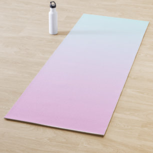 Tapete De Yoga Fundo de gradiente pastoso rosa e azul