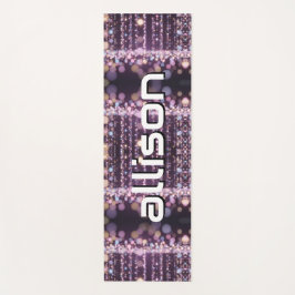 Tapete De Yoga Fundo mágico rosa nome Personalizado 