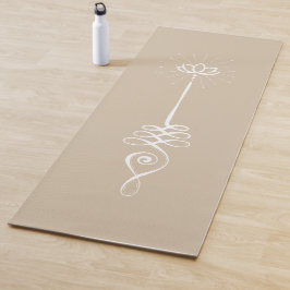 Tapete De Yoga Fundo Simples Unalome - Ioga Mat Dovela + Neve