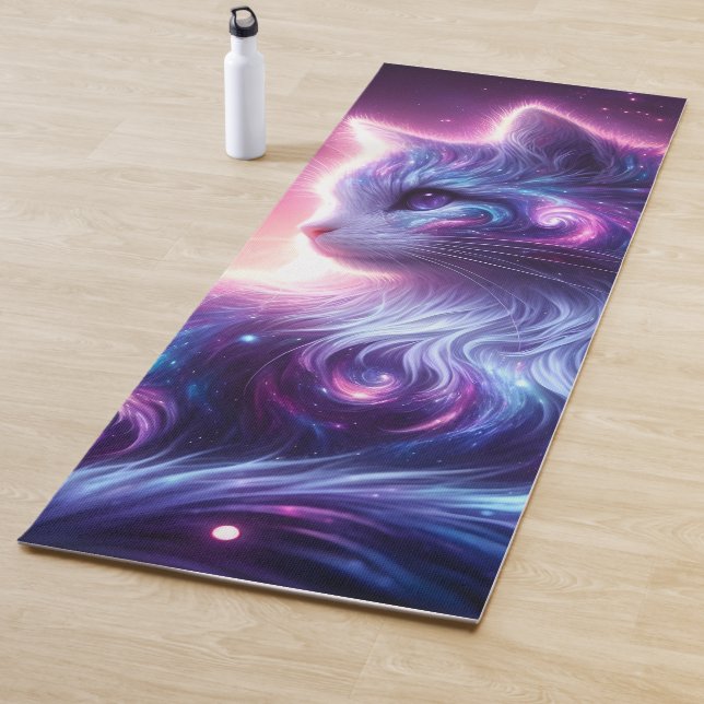 Tapete De Yoga Galáxia Cósmica Felina Mística Celestial (In Situ)