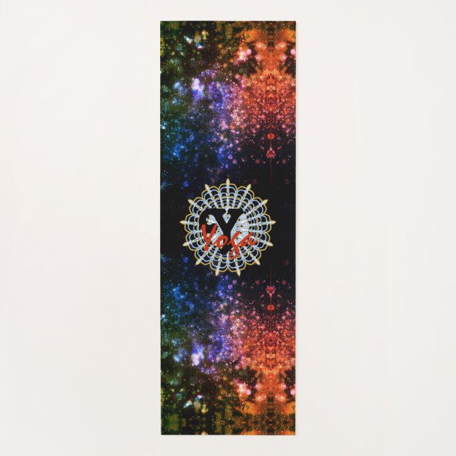 Tapete De Yoga Galáxia da Meditação Pessoal das Estrelas (Frente)