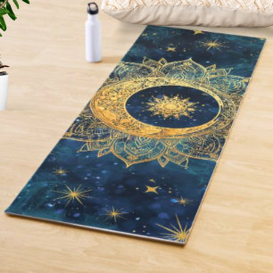 Tapete De Yoga Galáxia da Nebulosa do Sol com Cor da Água Azul e 