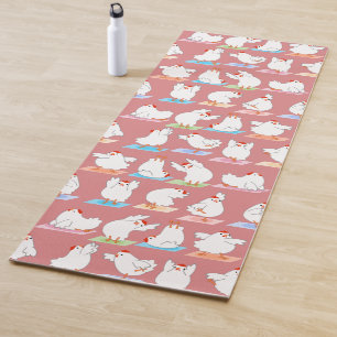Tapete De Yoga Galinha a Rosa