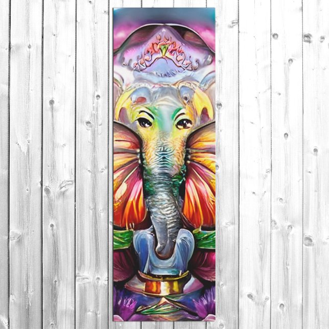 Tapete De Yoga Gana Hindu India Elephant Bright Psychedelic (Criador carregado)