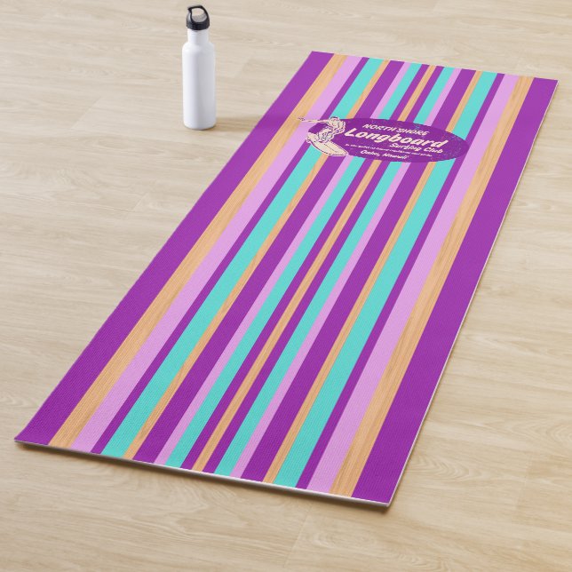 Tapete De Yoga Gasoduto Surfboard Havaiana Violeta Striped (In Situ)