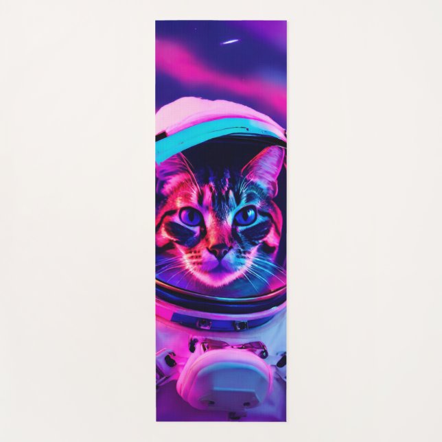 Tapete De Yoga gato astronauta (Frente)