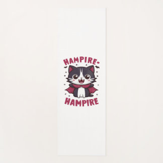 Tapete De Yoga Gato de Halloween do Vampiro Kawaii