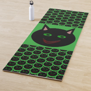Tapete De Yoga Gato de Ioga Negro Halloween