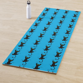 Tapete De Yoga Gato Deslizante Engraçado Arranhando Unhas Patas