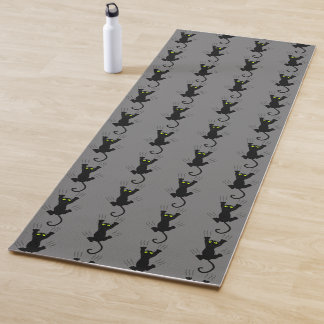 Tapete De Yoga Gato Deslizante Engraçado Arranhando Unhas Patas