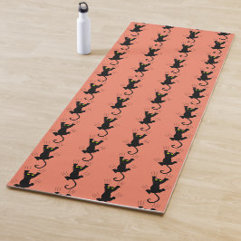 Tapete De Yoga Gato Deslizante Engraçado Arranhando Unhas Patas