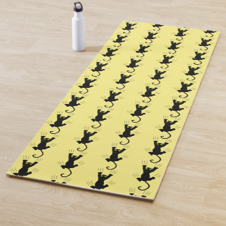 Tapete De Yoga Gato Deslizante Engraçado Arranhando Unhas Patas