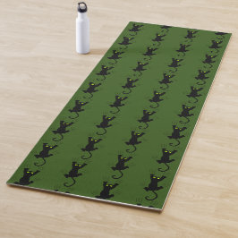 Tapete De Yoga Gato Deslizante Engraçado Arranhando Unhas Patas