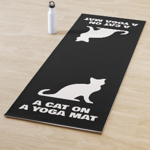 Tapete De Yoga Gato engraçado posou yoga mat design