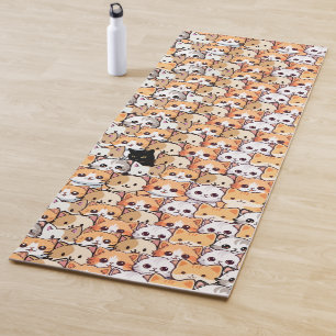 Tapete De Yoga Gato preto e bonito em gatos laranja animais de es