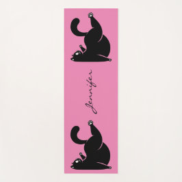 Tapete De Yoga Gato Preto Super Bonito Amadurece Yoga Mat