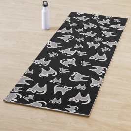 Tapete De Yoga Gato Yoga Mats - preto e branco