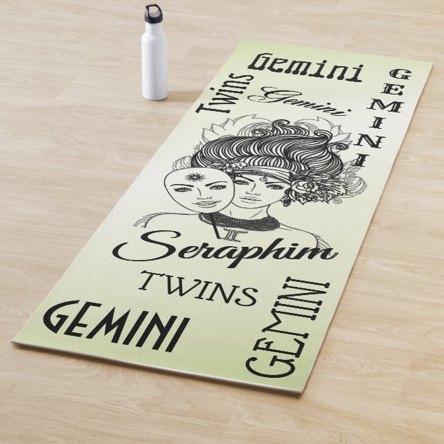 Tapete De Yoga Gemini mascarada Lady Zodiac Green Personal Yoga M (In Situ)