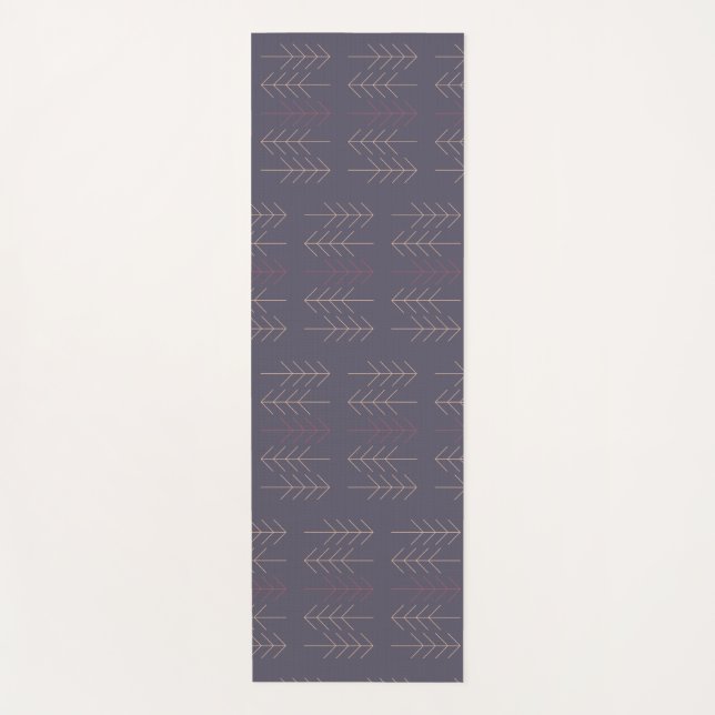 Tapete De Yoga Geométrico Roxo (Frente)