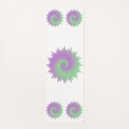 Tapete De Yoga Geométrico Roxo e Verde