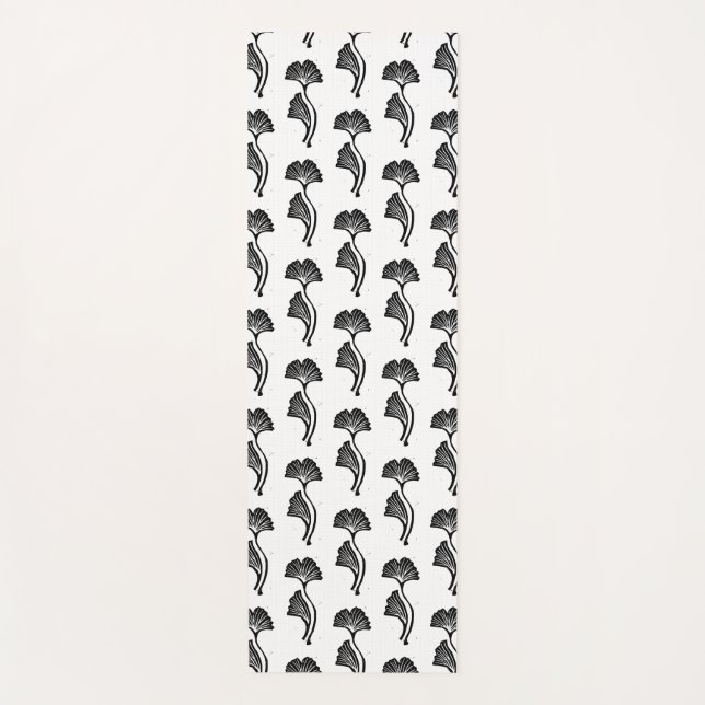 Tapete De Yoga Gingko Leaf Lino Impressão (Frente)