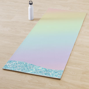 Tapete De Yoga Glitter gradiente colorido Elegante Moderno Arco-Í