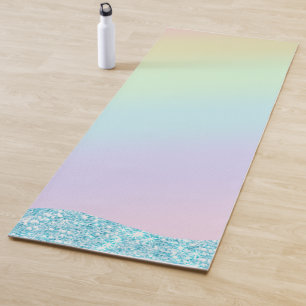 Tapete De Yoga Glitter gradiente colorido Elegante Moderno Arco-Í
