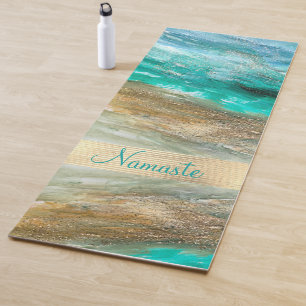 Tapete De Yoga Glittery Modern Artsy Personalizado