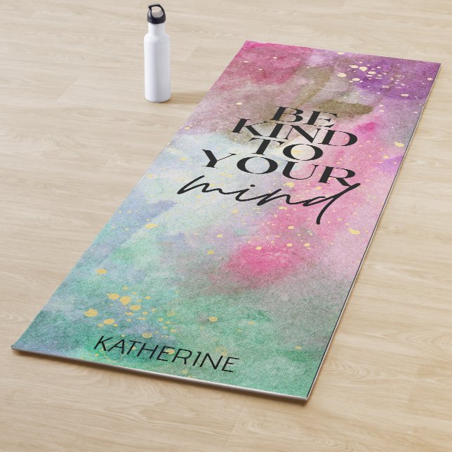 Tapete De Yoga Gold Custom Name Workout motivational monogram  (In Situ)