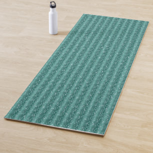Tapete De Yoga Gotas de chuva em metal verde