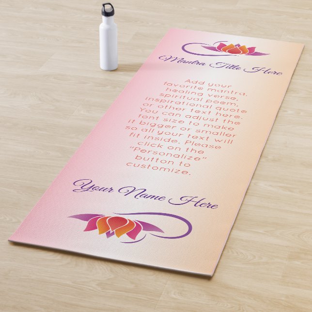 Tapete De Yoga Gradação cor-de-rosa alaranjada roxa bonita de (In Situ)