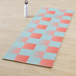 Tapete De Yoga gradiente com gradiente de verificação na moda, pó