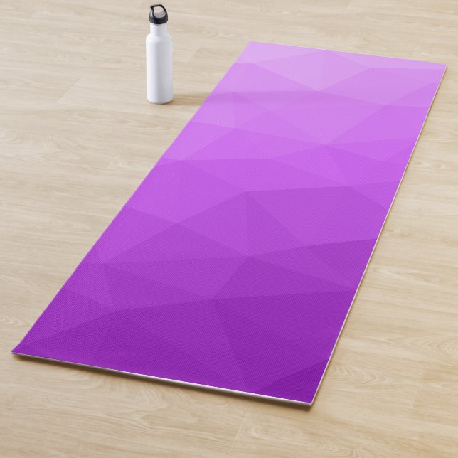 Tapete De Yoga Gradiente de lavanda roxa Padrão de malha geométri (In Situ)