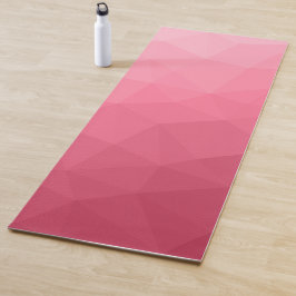 Tapete De Yoga Gradiente de luz rosa em padrão de malha geométric