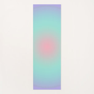 Tapete De Yoga Gradiente de Reflexão do Arco-Íris de Pastel Estét