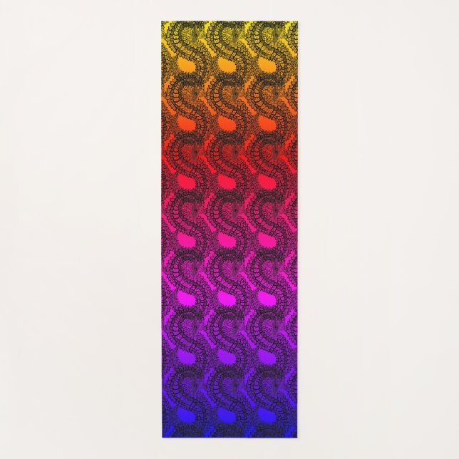 Tapete De Yoga Gradiente direito do arco-íris pangolin Yoga Mat (Frente)