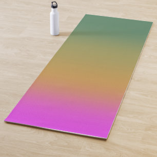 Tapete De Yoga Gradiente verde-rosa verde-tenente