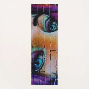 Tapete De Yoga Grafite Roxo Olhos Bonito
